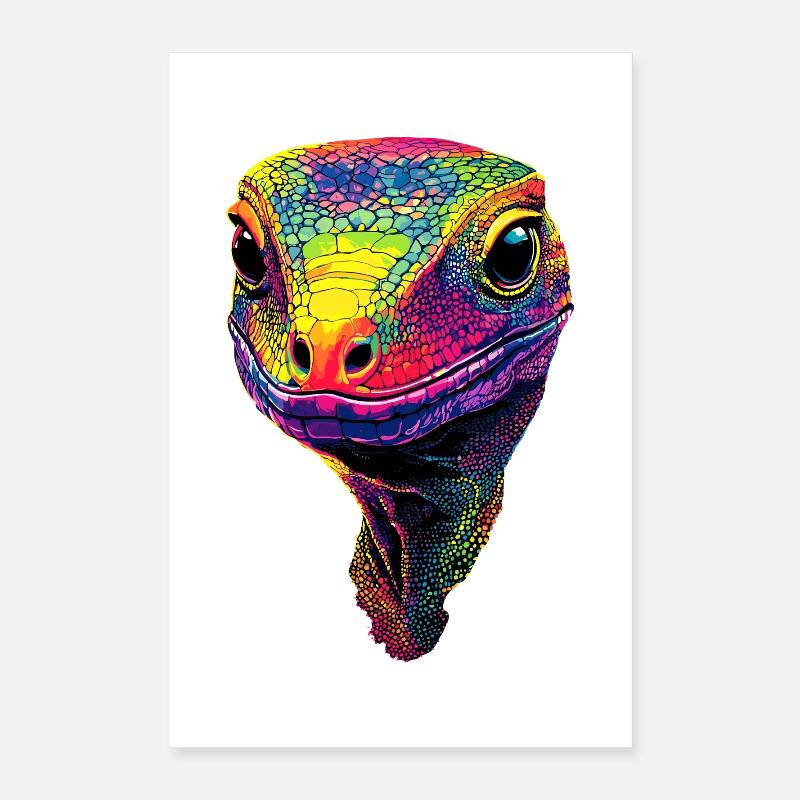 Waran Echse Reptil Komodowaran Bindenwaran Lizard Poster 40x60 cm