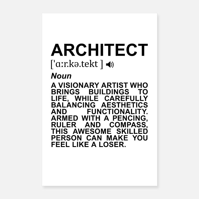 Signification de l’architecte Poster 40 x 60 cm