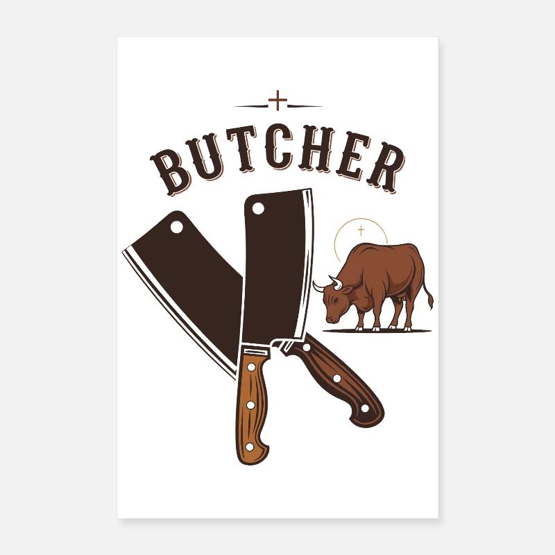 Maître boucher Poster 40 x 60 cm