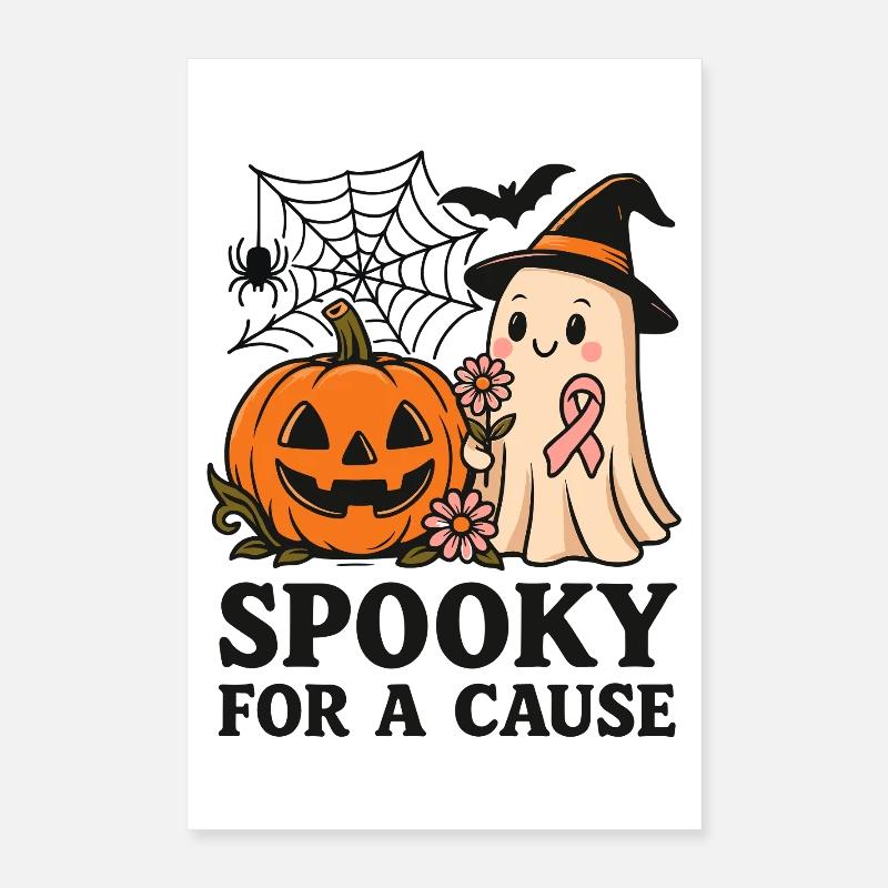 Spooky for a Cause – Cute Ghost Support Poster 16" x 24" (40x60 cm)