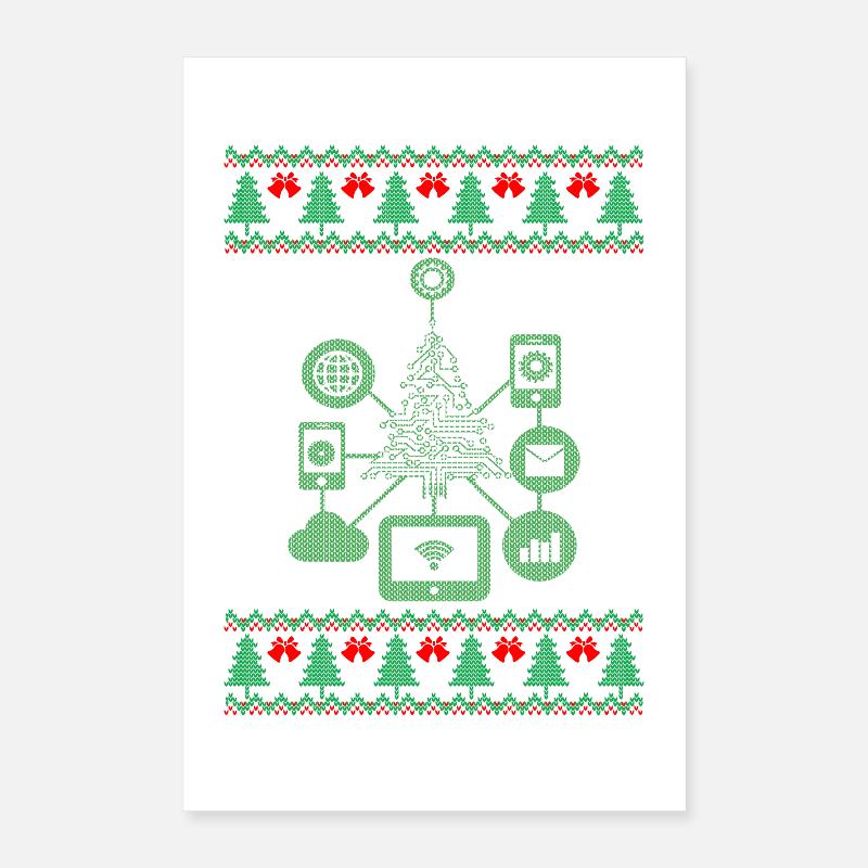 IT XMAS – Funny Nerd Christmas Poster 16" x 24" (40x60 cm)