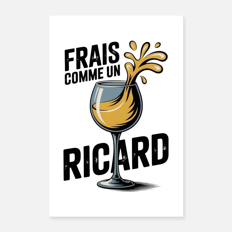 Weinglas mit humorvollen Spritzern Poster 40x60 cm