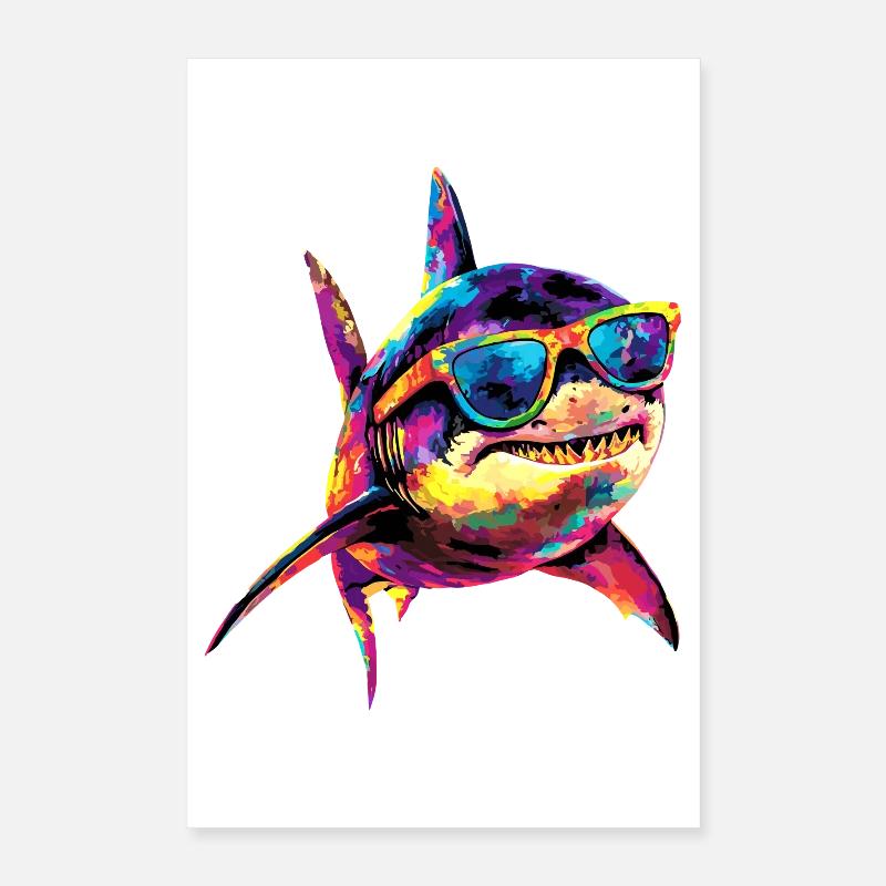 requin requin tigre requin plongeur requins mignons grand requin blanc Poster 40 x 60 cm