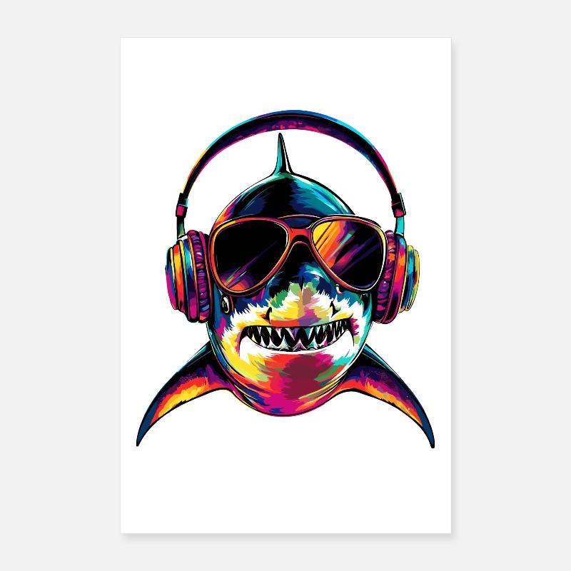 requin requin tigre requin plongeur requins mignons grand requin blanc Poster 40 x 60 cm