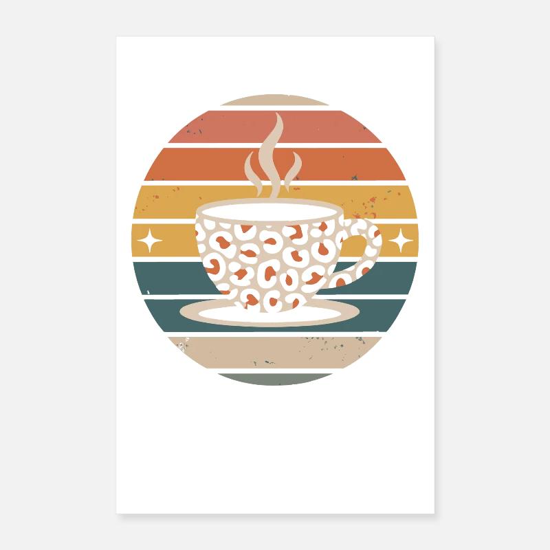 Tasse à café rétro Café Poster 40 x 60 cm