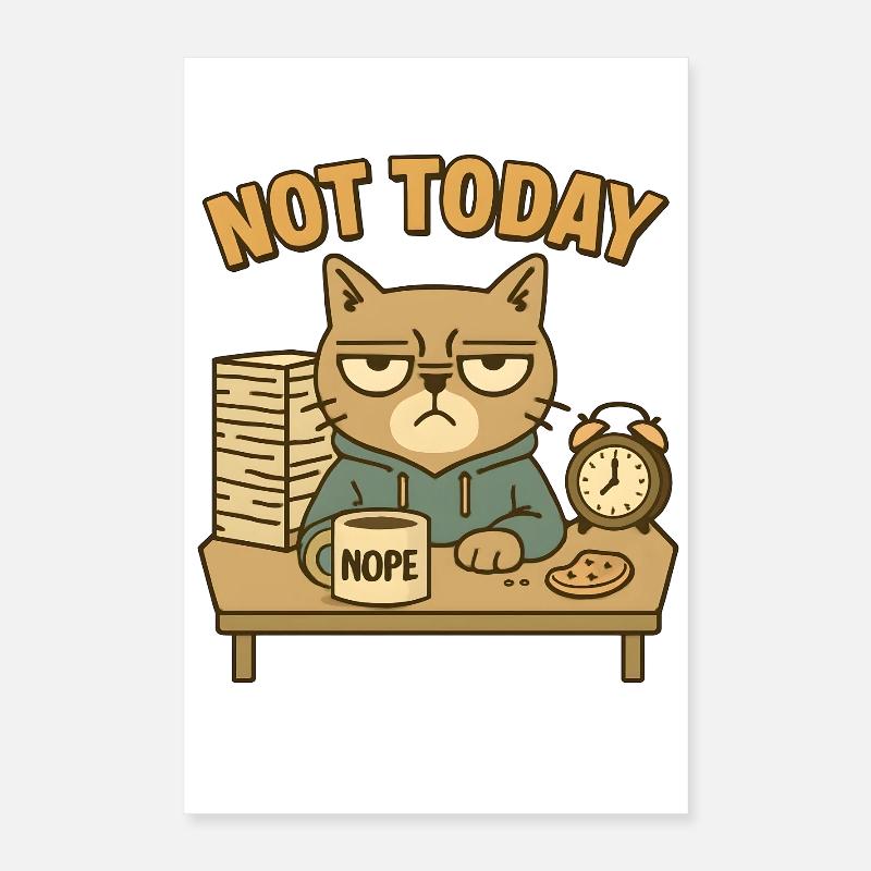 Eigensinnige Katze Poster 40x60 cm