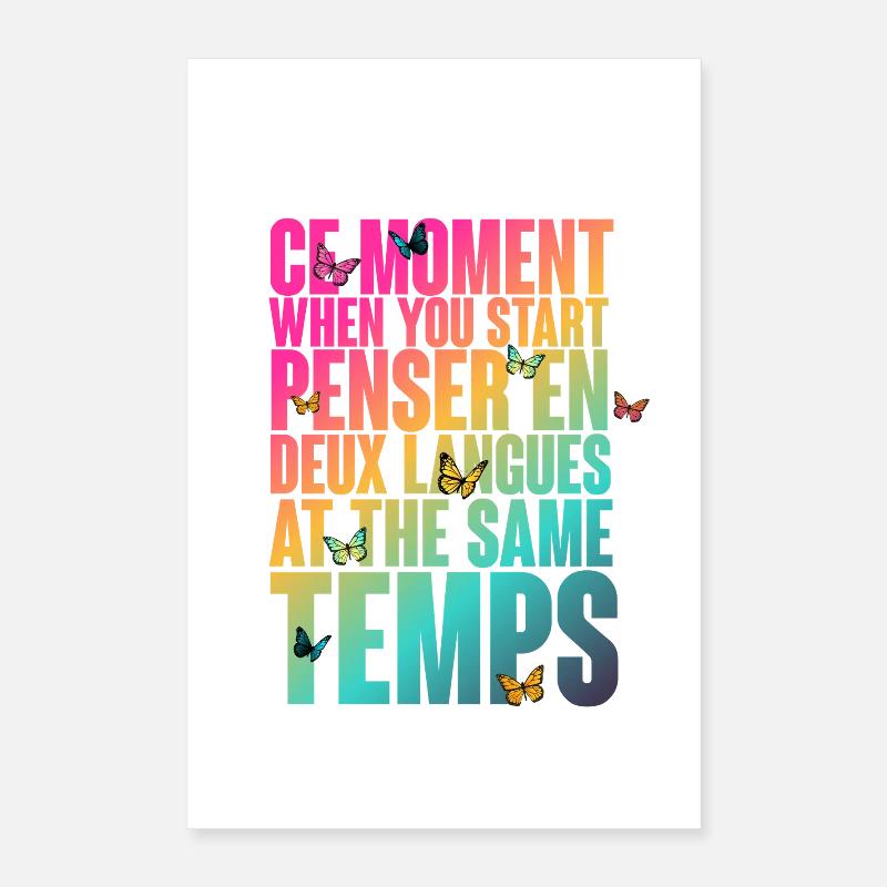 DICTON COOL POUR LES MULTILINGUES, LES INTERNATIONAUX Poster 40 x 60 cm