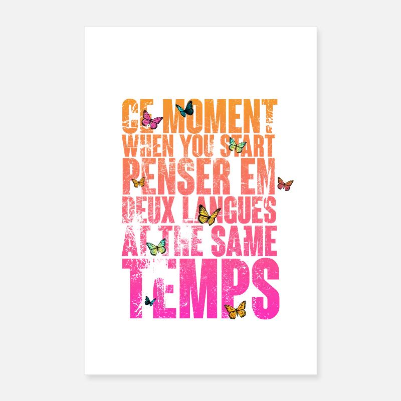 DICTON COOL POUR LES MULTILINGUES, LES INTERNATIONAUX Poster 40 x 60 cm