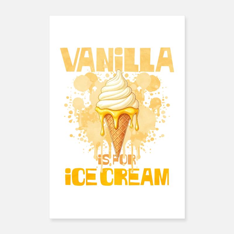 Cornet de glace à la vanille Poster 40 x 60 cm
