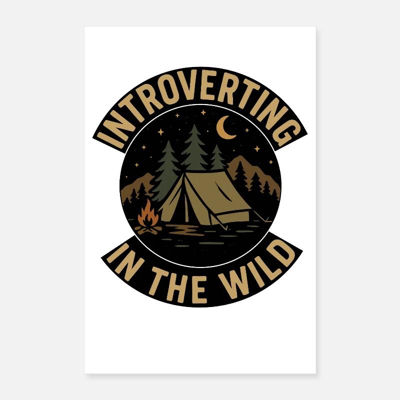 Nuit de camping d’aventure Poster 40 x 60 cm