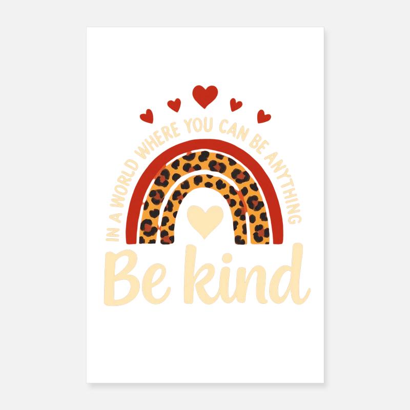 Unity Day Orange T-Shirt | Be Kind Rainbow Tee  Poster 16" x 24" (40x60 cm)