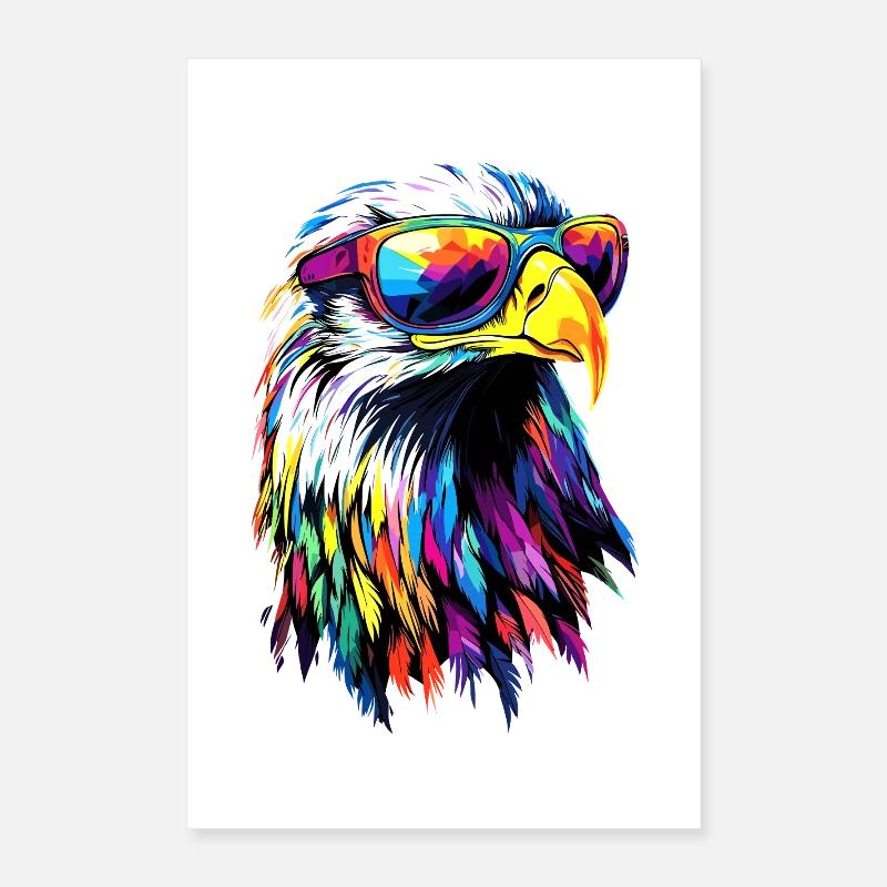 Aigle Pygargue à tête blanche Aigle royal Pygargue à queue blanche Poster 40 x 60 cm