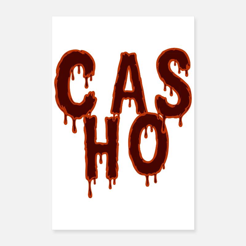 Tropfender Text Horror-Modedesign Poster 40x60 cm
