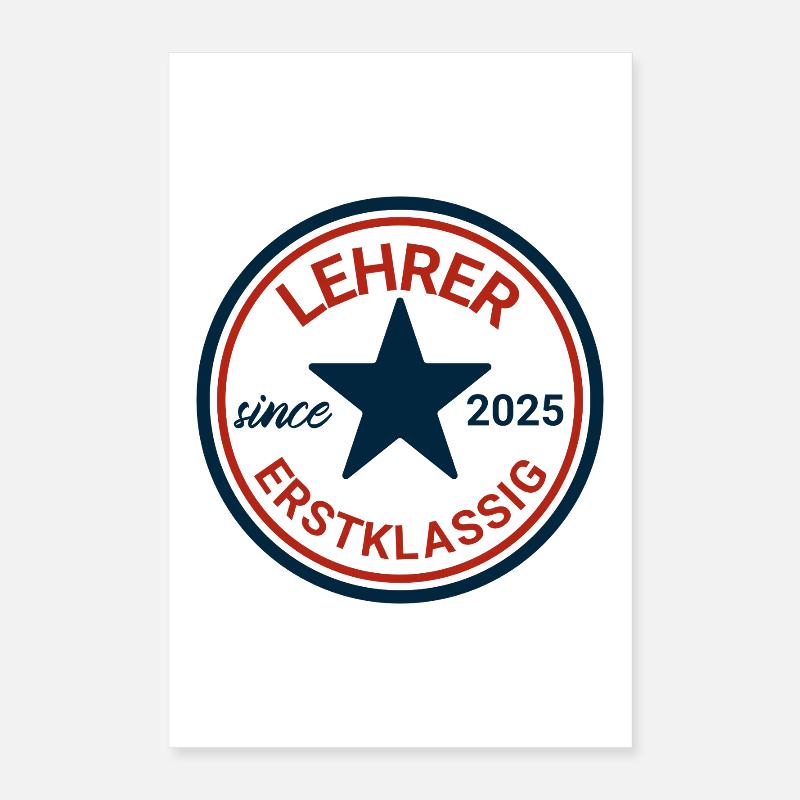 Lehrer Tattoo Design 2025 Poster 40x60 cm