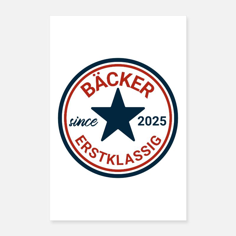 Bäcker Vintage Siegel Design Poster 40x60 cm