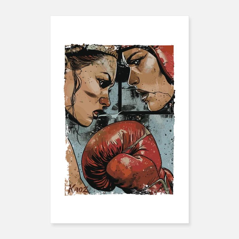 Illustration Intense Boxer Clash Poster 40 x 60 cm