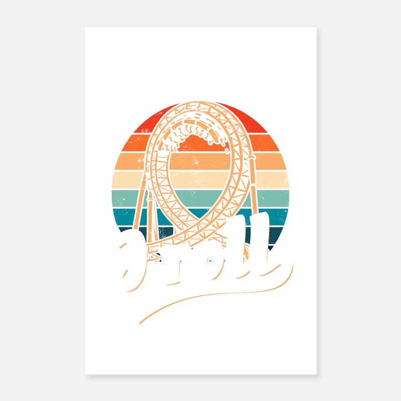 C’est comme ça que je roule - Montagnes russes - Looping Poster 40 x 60 cm