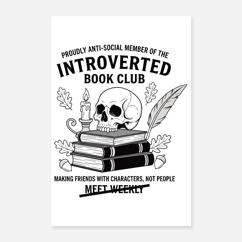 Conception d'un club de lecture antisocial et introverti Poster 40 x 60 cm