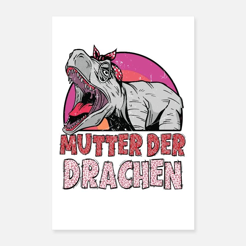 Muttertag MUTTER DER DRACHEN Lustiges Poster 40x60 cm