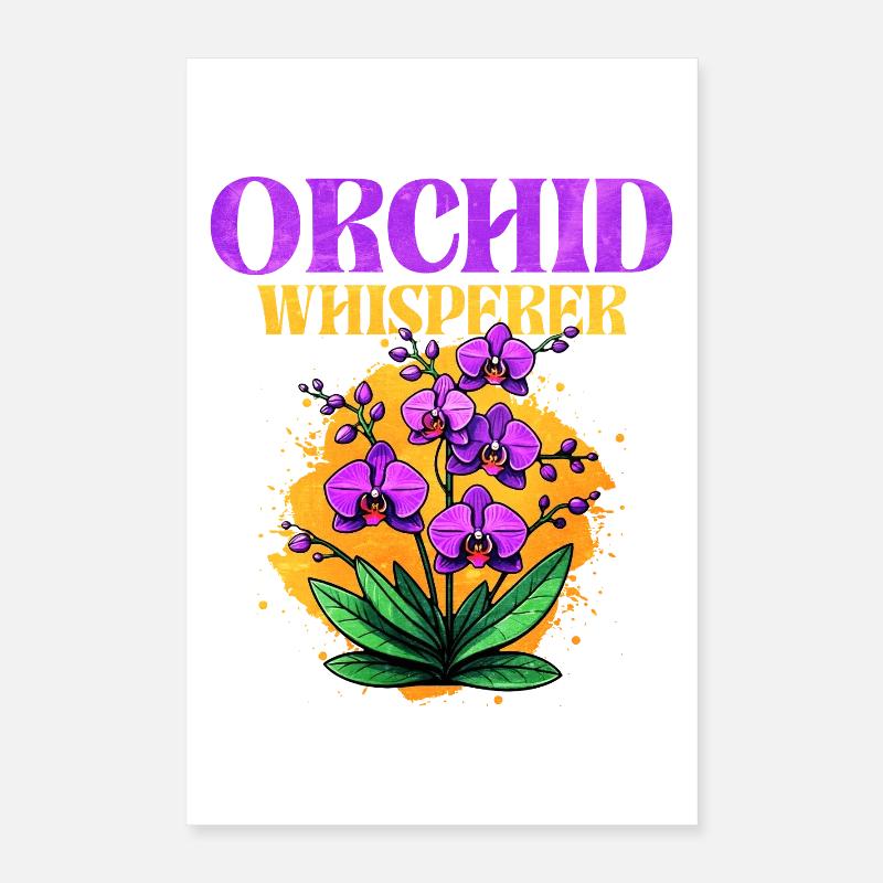 Conception de murmure d'orchidée Poster 40 x 60 cm