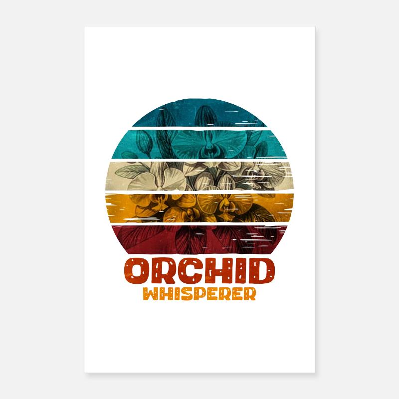Orchidee Flüsterer Design Poster 40x60 cm