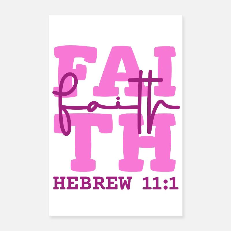 Foi Espérance Jésus Conception Chrétienne Poster 40 x 60 cm