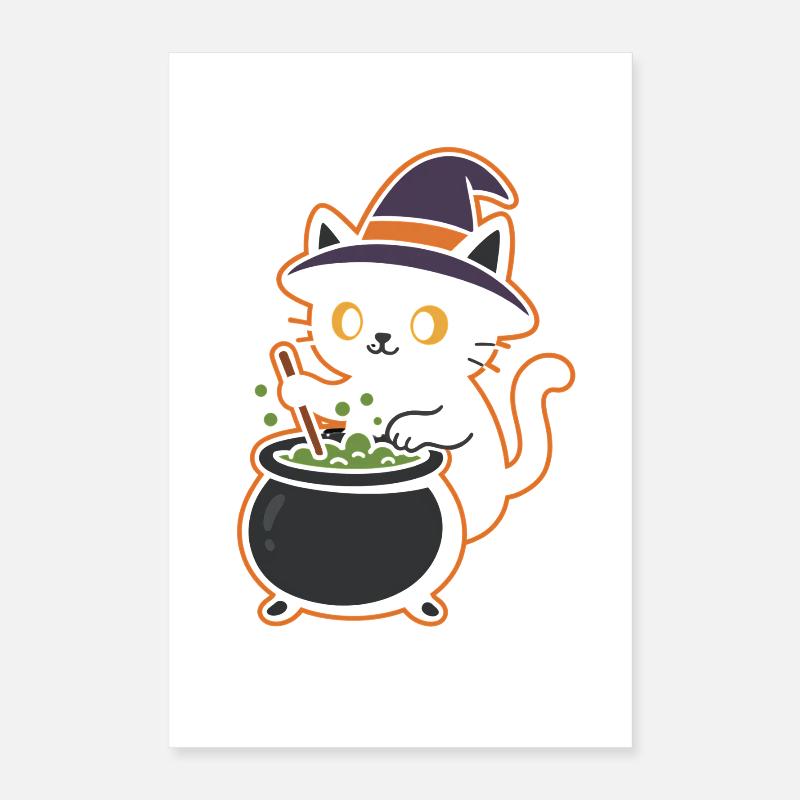 Conception magique de potion de sorcière pour chat Poster 40 x 60 cm