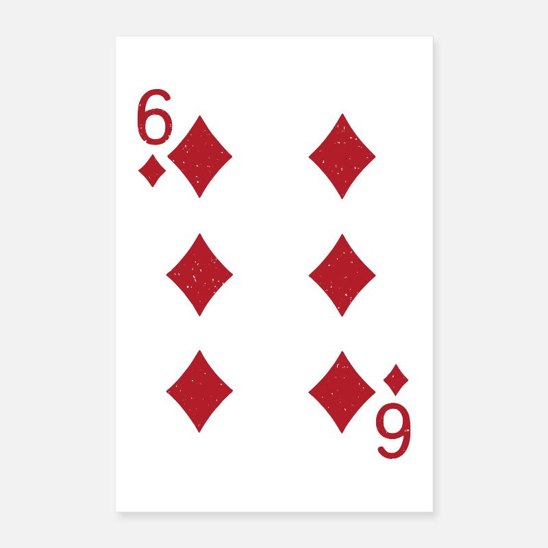 Six Diamonds Card Poster 16" x 24" (40x60 cm)