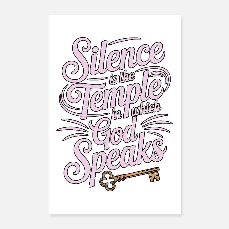 Silence – Dieu parle Design Poster 40 x 60 cm