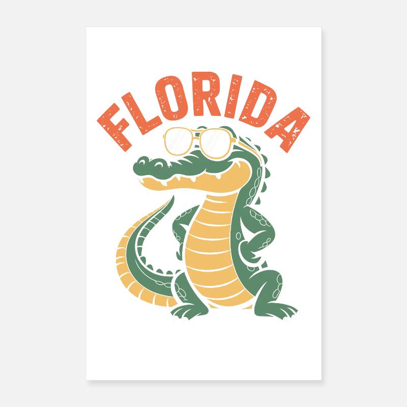 Alligator de Floride Poster 40 x 60 cm