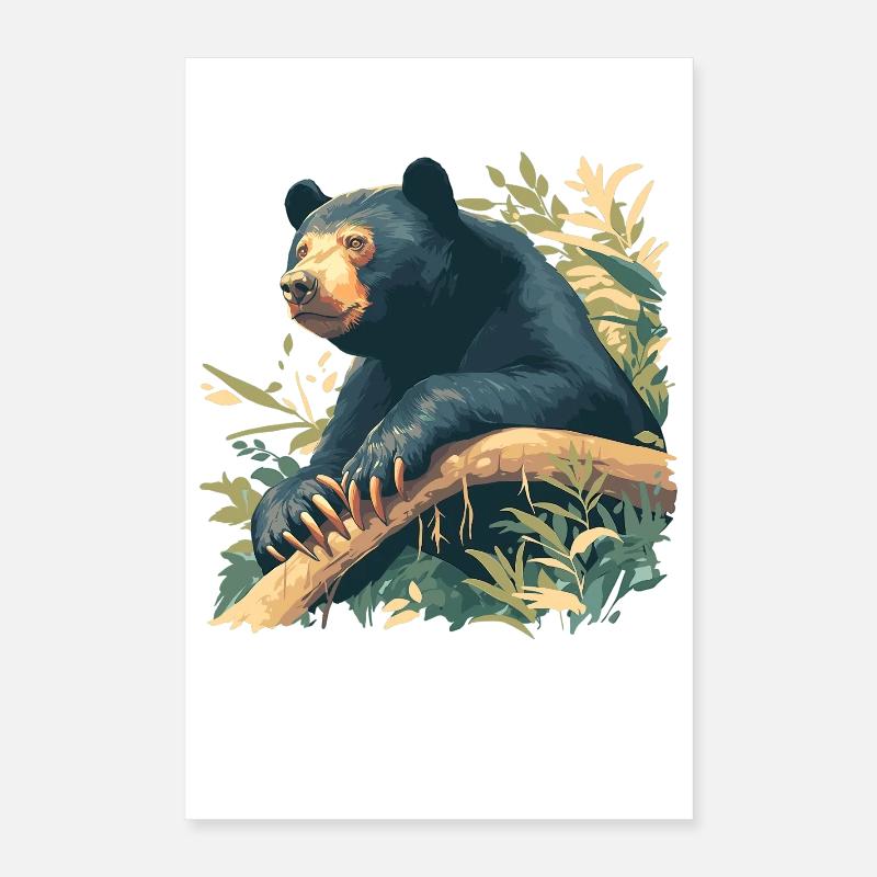 Ours du Soleil Ours Malais Poster 40 x 60 cm