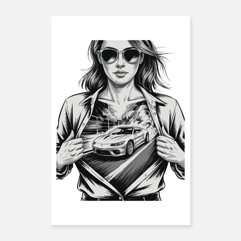 Conception de voiture de course Poster 40 x 60 cm
