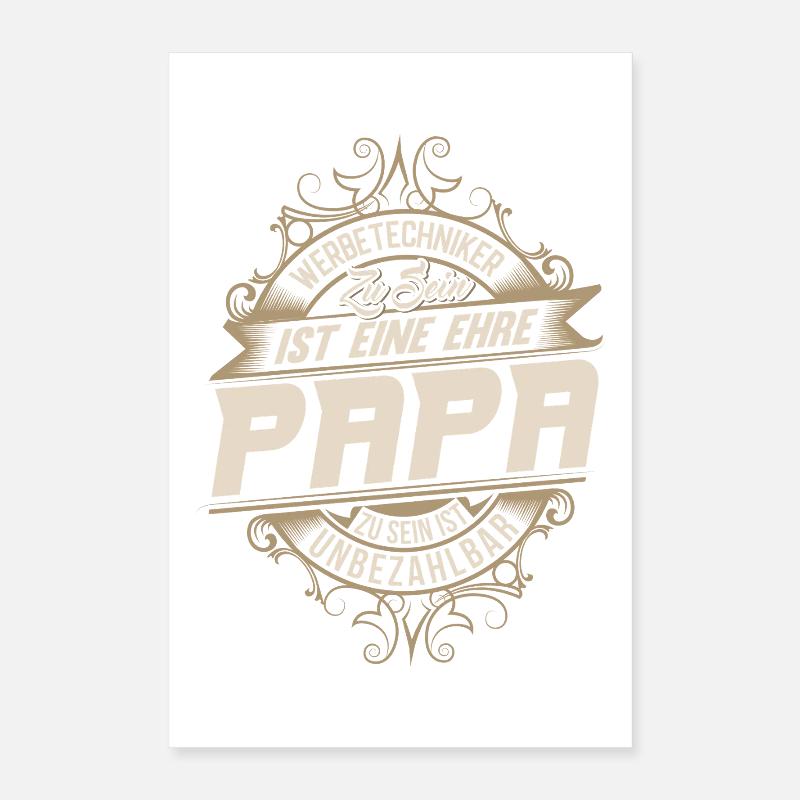 Papa technicien en publicité Poster 40 x 60 cm