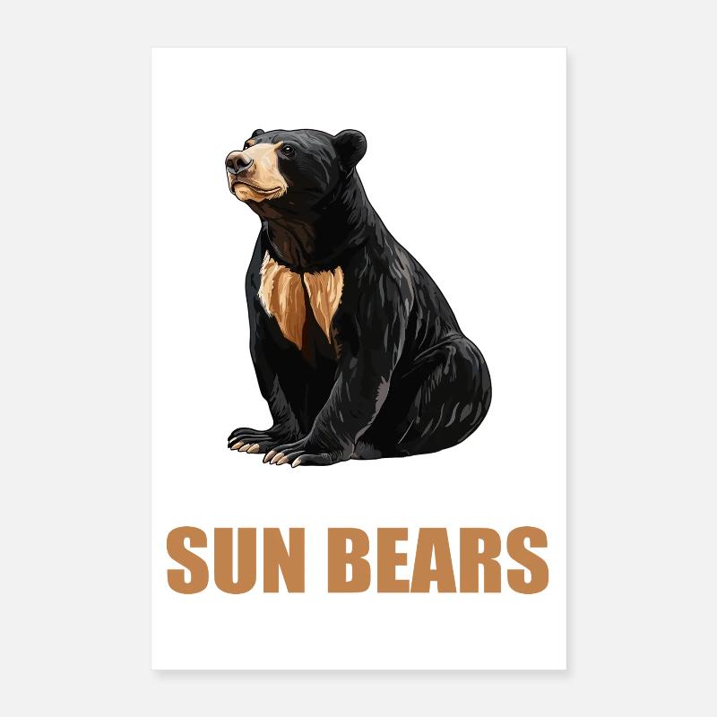 Ours du Soleil Ours Malais Poster 40 x 60 cm