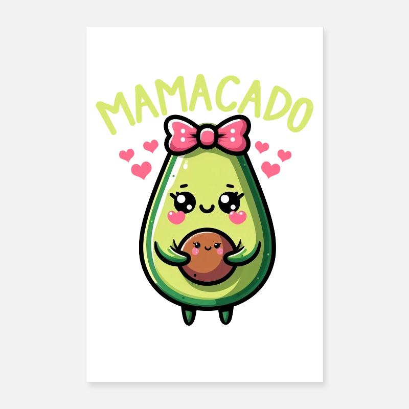 Mamacado Avocado Liebhaberin Muttertag Poster 40x60 cm