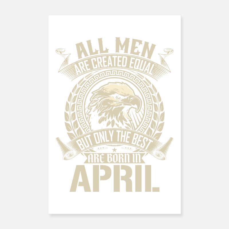 Eagle Pride April Geburtsmonat Design Poster 40x60 cm