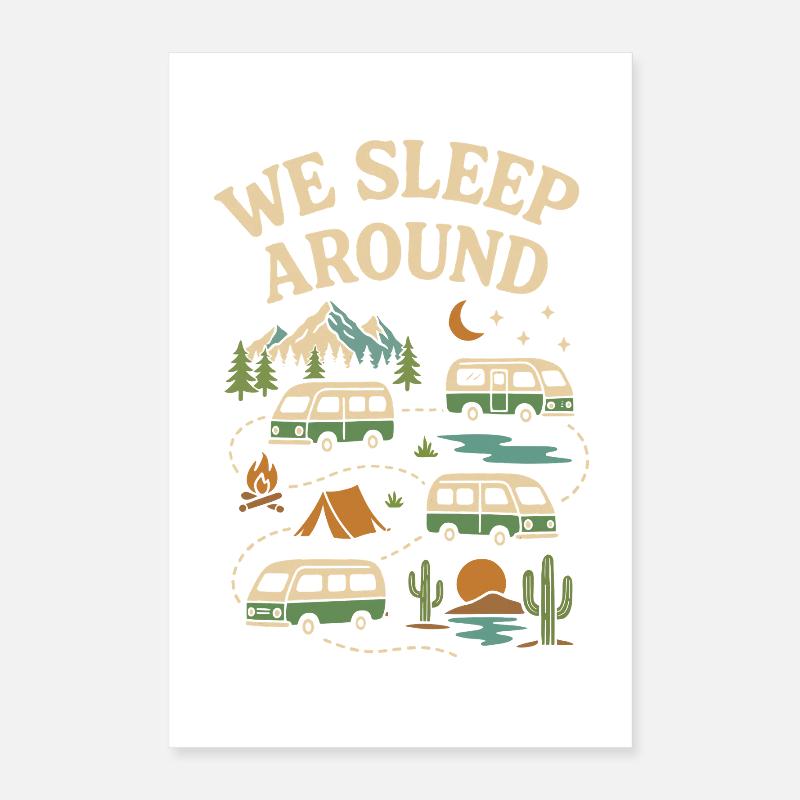 We sleep around Poster 16" x 24" (40x60 cm)