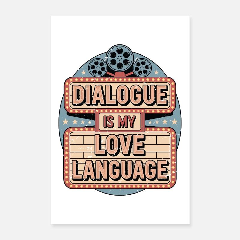 Le dialogue du scénariste est mon scénario de romancier Poster 40 x 60 cm