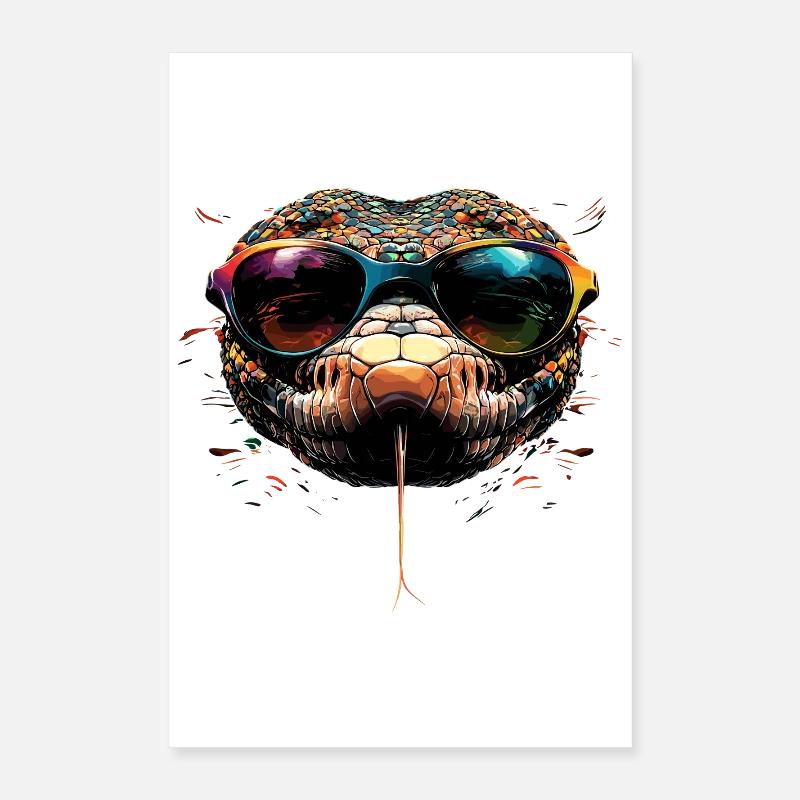 Schlange Python Kobra Klapperschlange Schlangen Poster 40x60 cm