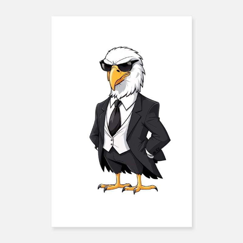Elegant eagle in suit Poster 16" x 24" (40x60 cm)