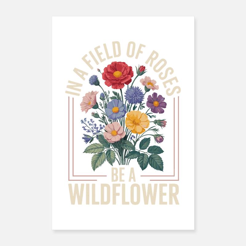Dicton de fleurs sauvages Poster 40 x 60 cm