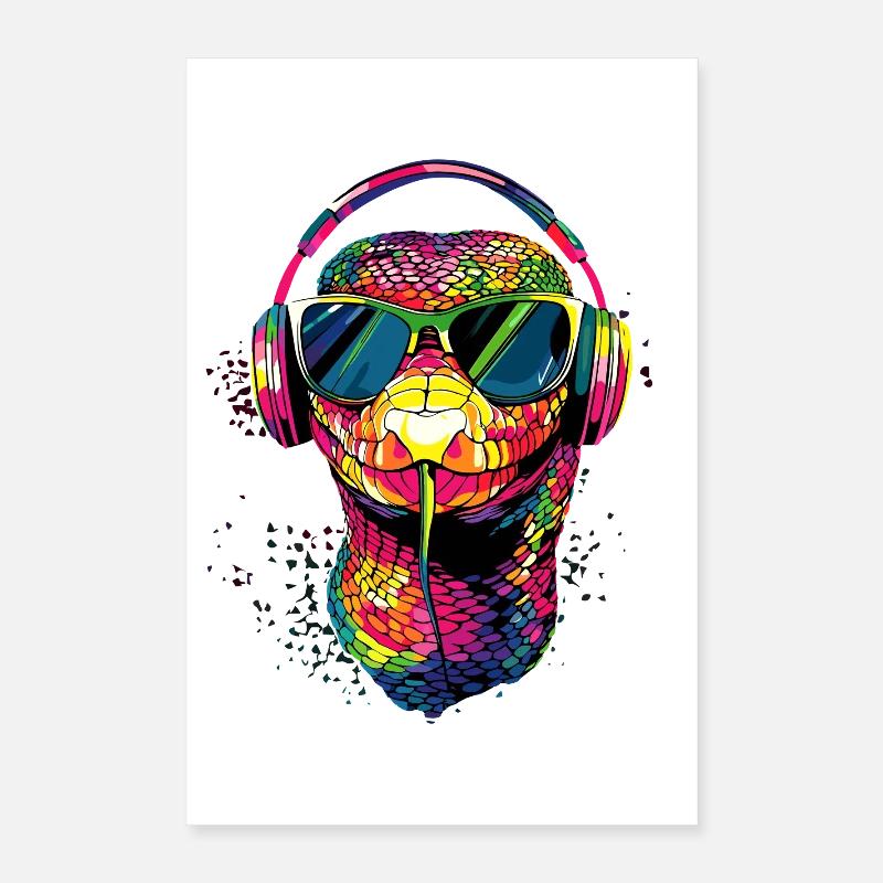 Schlange Python Kobra Klapperschlange Schlangen Poster 40x60 cm