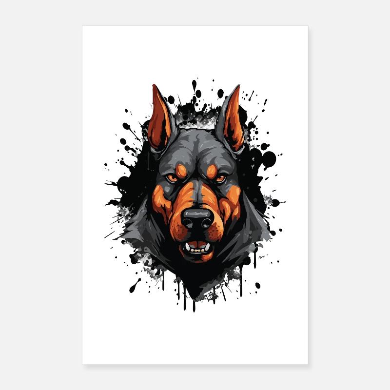 Chien Doberman Poster 40 x 60 cm