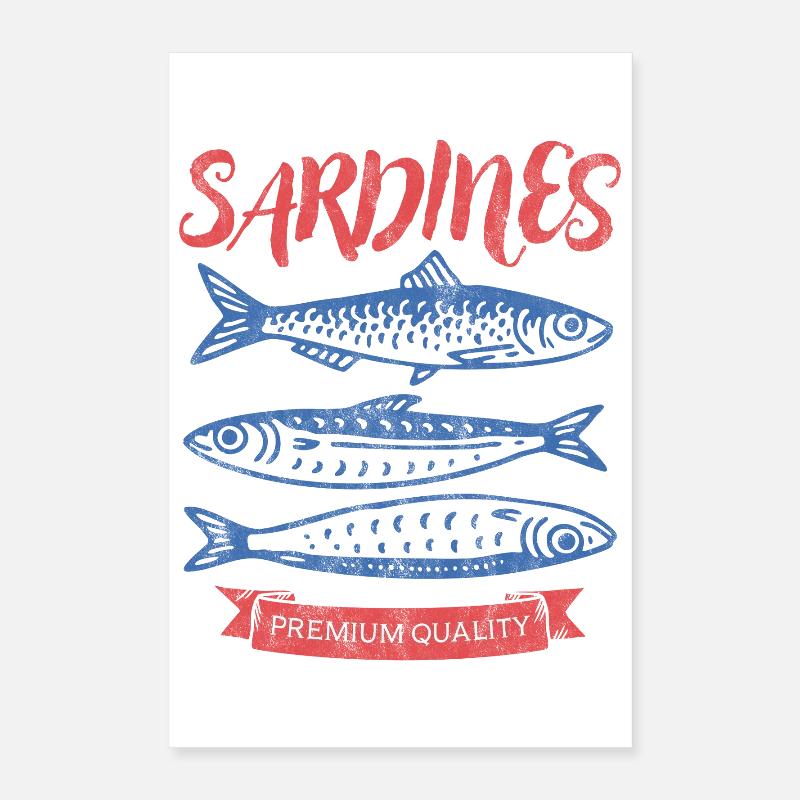 Sardinen Poster 40x60 cm