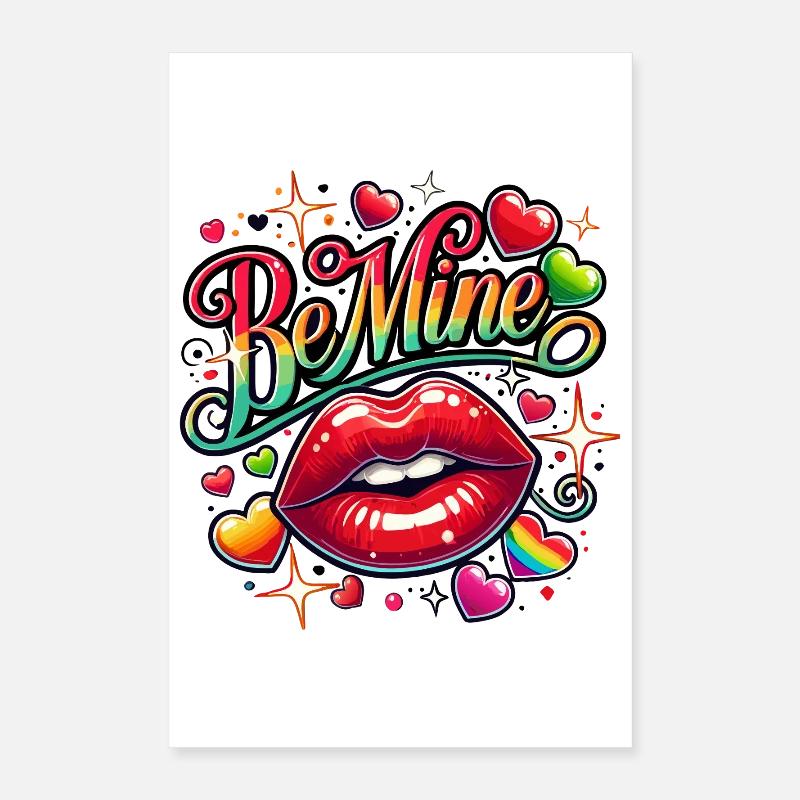 Be Mine - Lips & Love Poster 16" x 24" (40x60 cm)