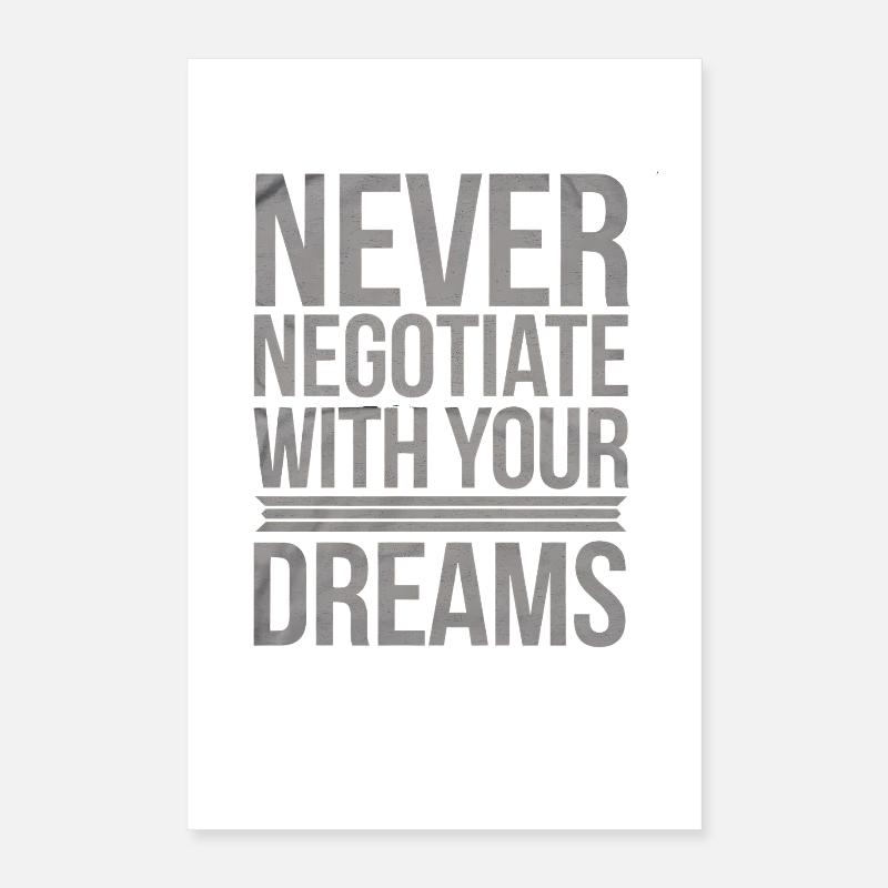 Conception de citation de poursuite de rêve inspirante Poster 40 x 60 cm