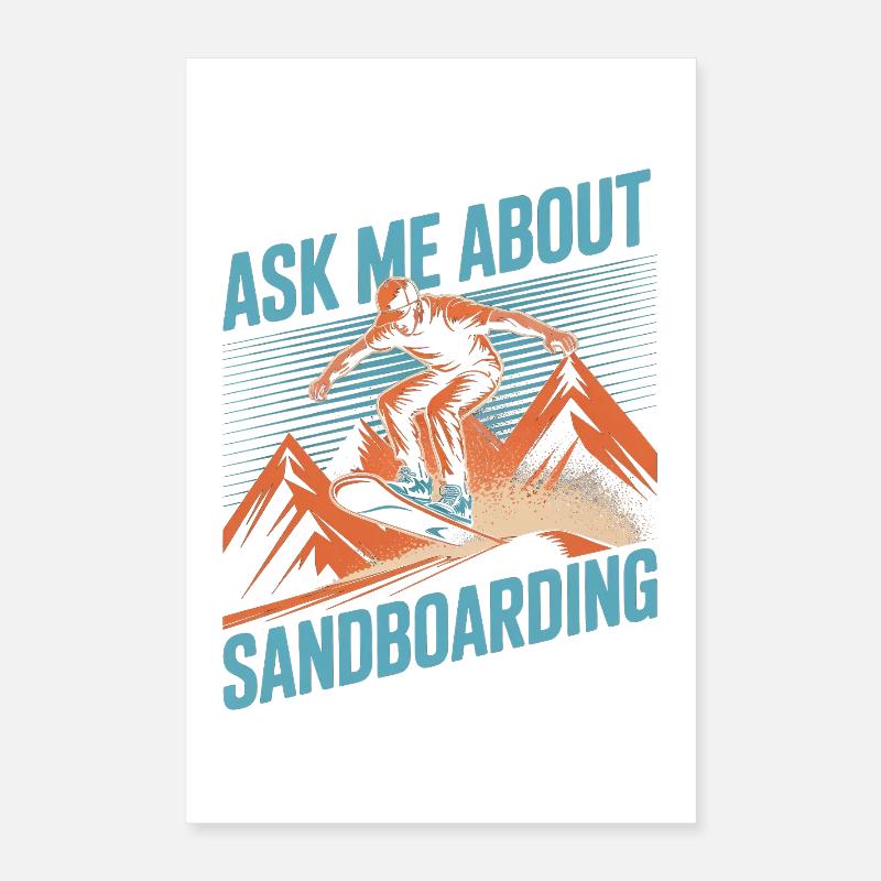 Posez-moi des questions sur mon sandboard d’été Poster 40 x 60 cm