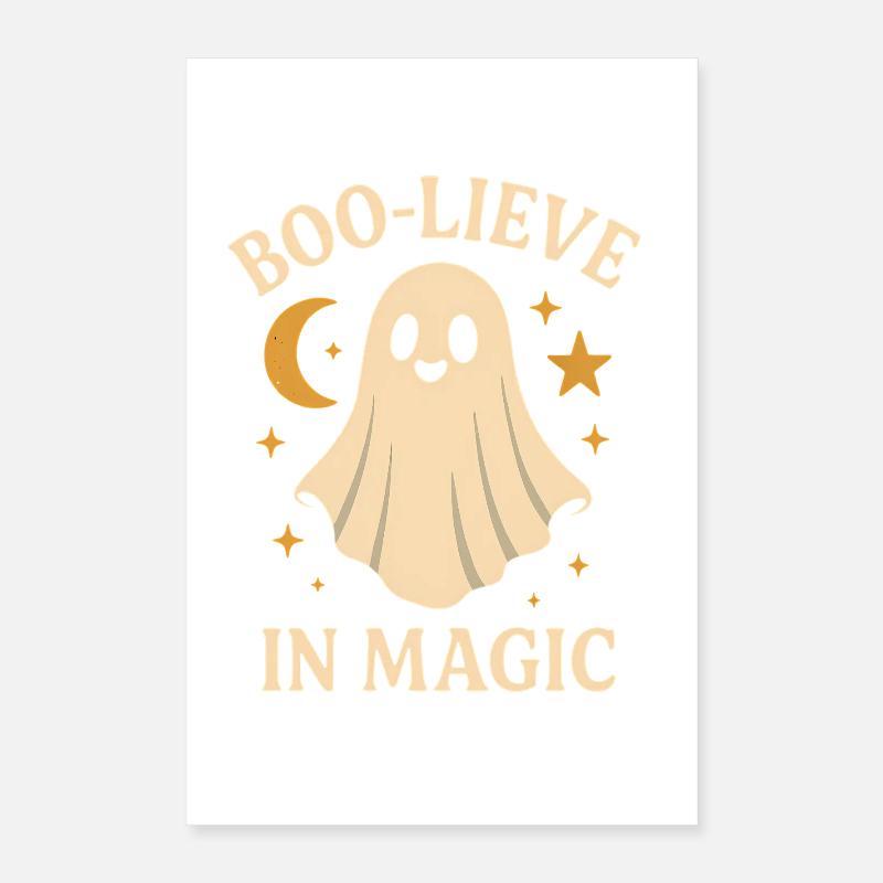 Ghost design with magic theme Poster 16" x 24" (40x60 cm)