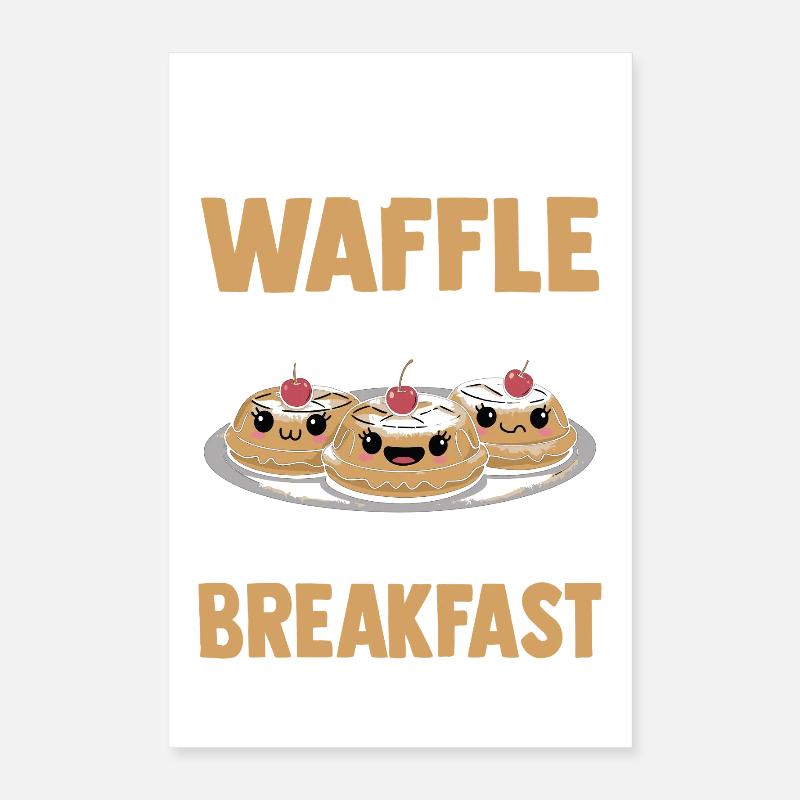 Let's Waffle About It Over Breakfast Poster 40x60 cm