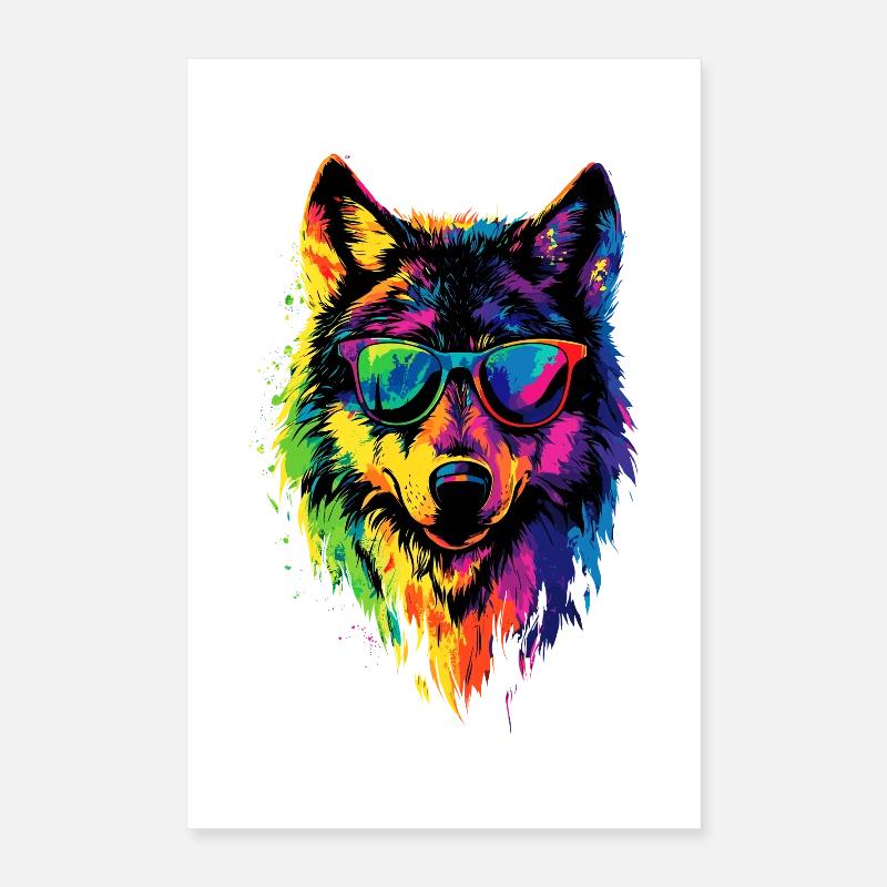 Wolf Love Wolves Wolf Pack Wolfhound Wild Wolf Poster 40 x 60 cm